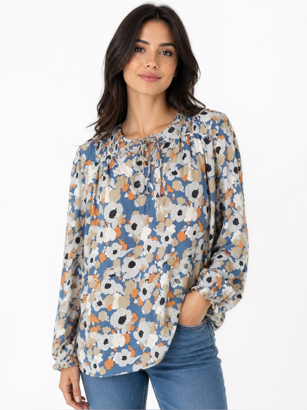 Joie Limited Edition Floral Fields Peasant Top Large NWT